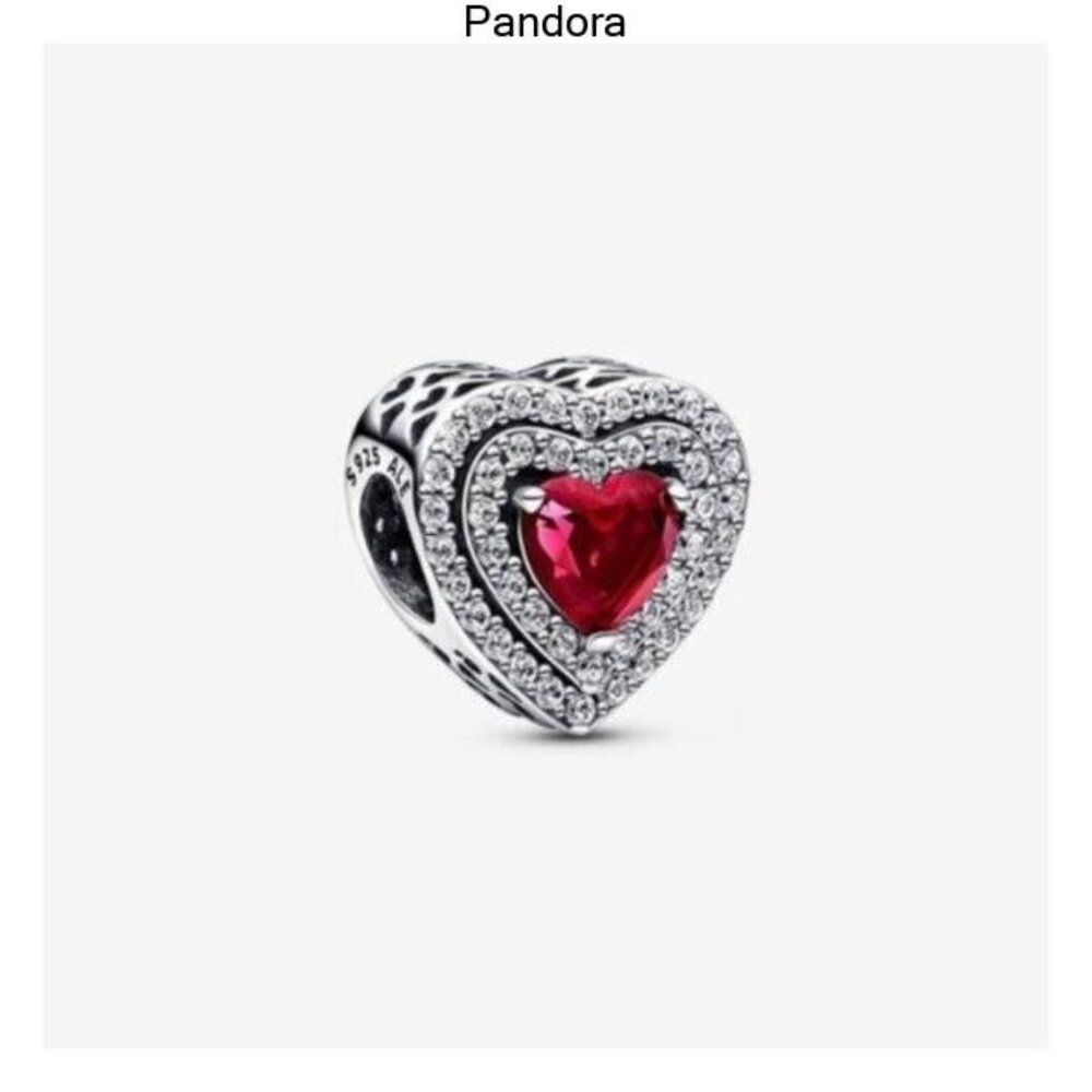 Pandora Sparkling Levelled Heart Charm